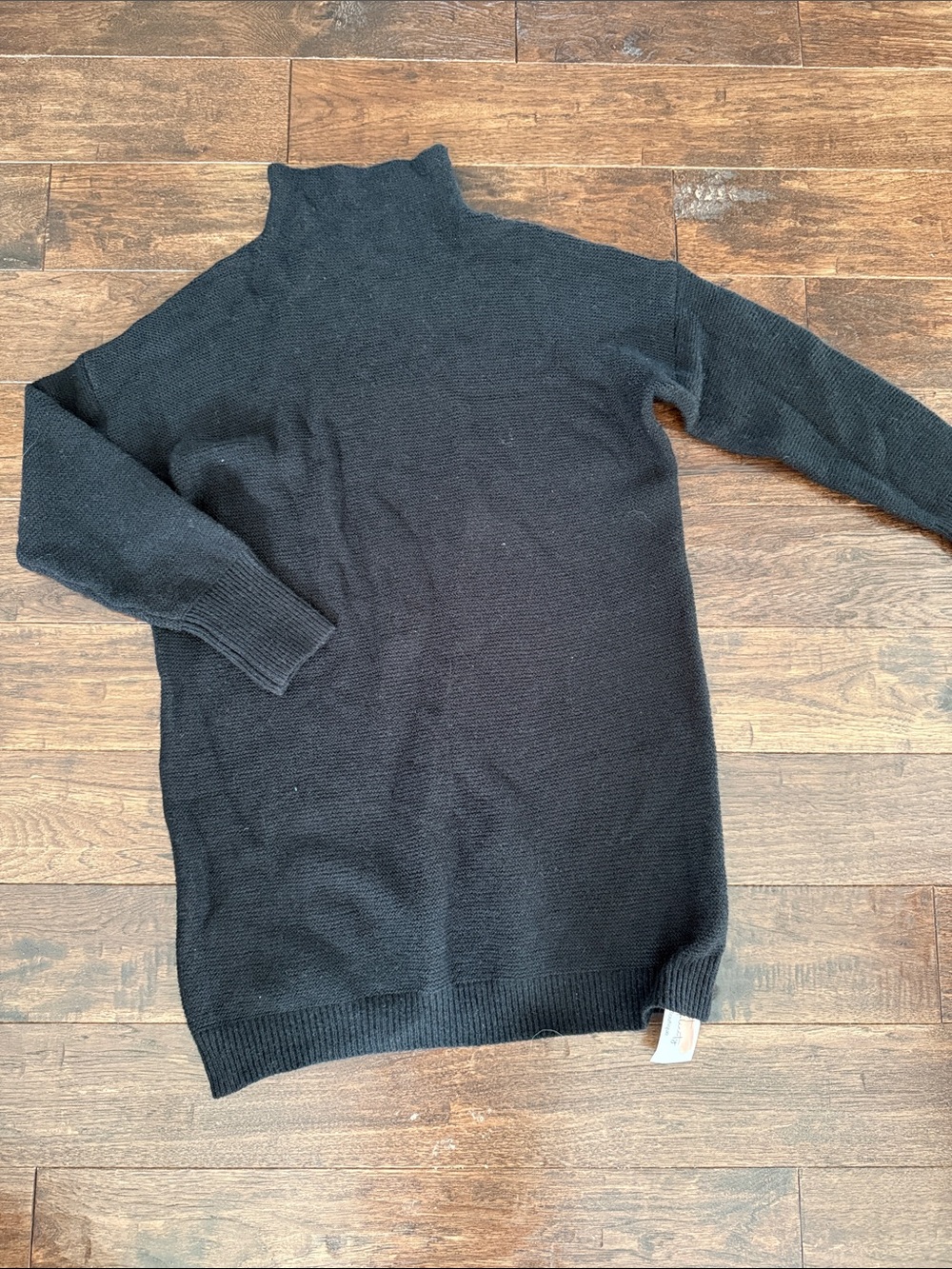Women’s Black Turtleneck Knit Sweater Dress